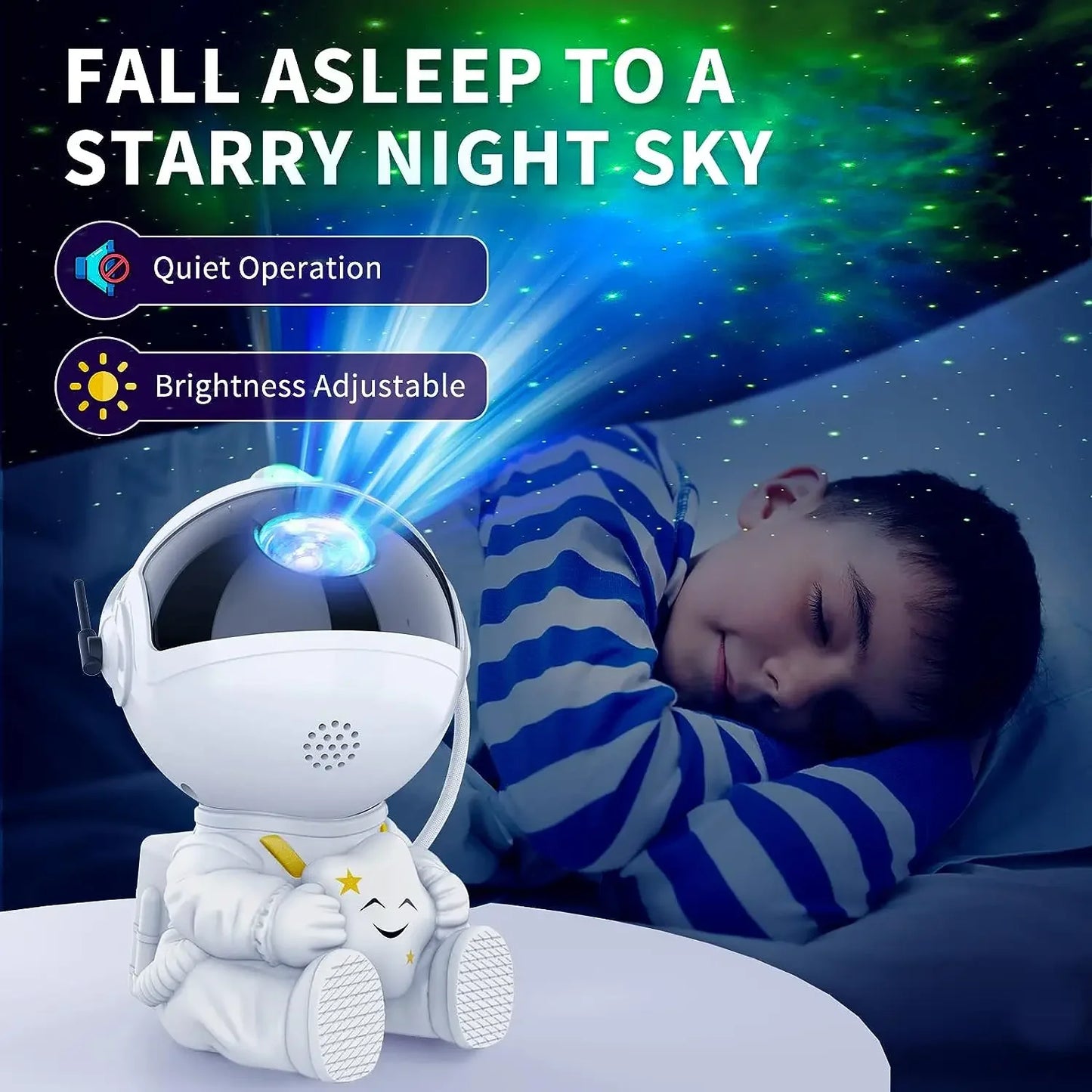 Star Projector Galaxy Night Light Astronaut Space Projector Starry Nebula Ceiling Lamp for Halloween Christmas Birthday Gift