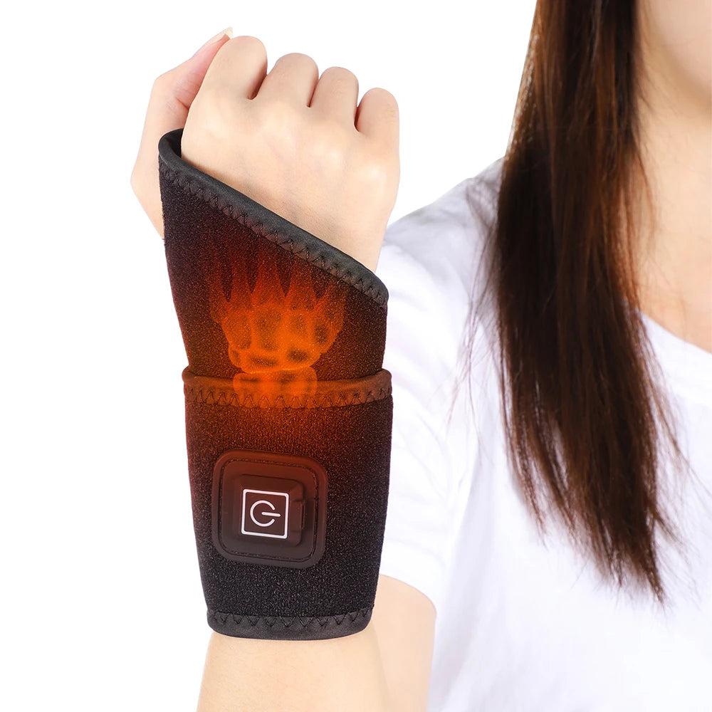 Electric Heating Wrist Massager Brace Warm Arthritis Wristband Hot Compress Physiotherapy Device Fitness Wrister Joint Care