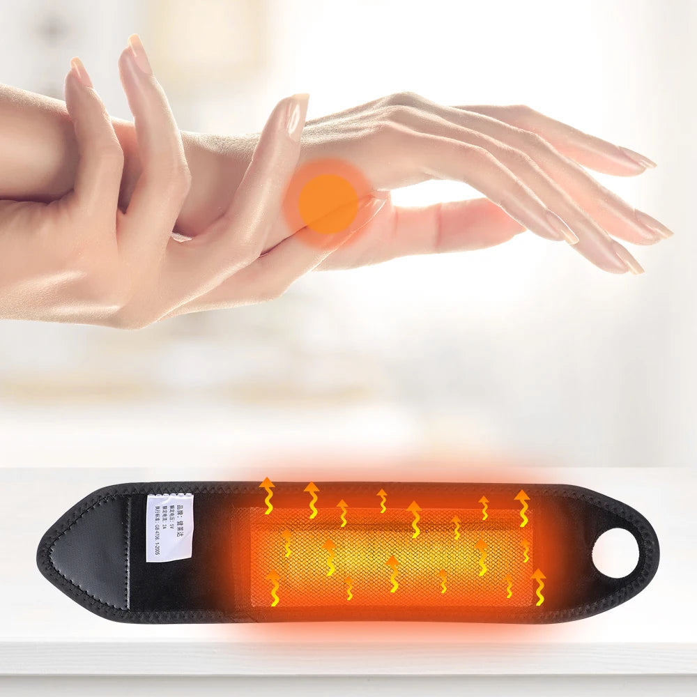 Electric Heating Wrist Massager Brace Warm Arthritis Wristband Hot Compress Physiotherapy Device Fitness Wrister Joint Care