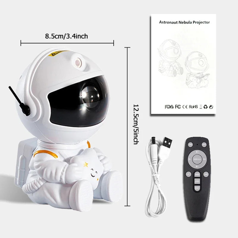 Star Projector Galaxy Night Light Astronaut Space Projector Starry Nebula Ceiling Lamp for Halloween Christmas Birthday Gift