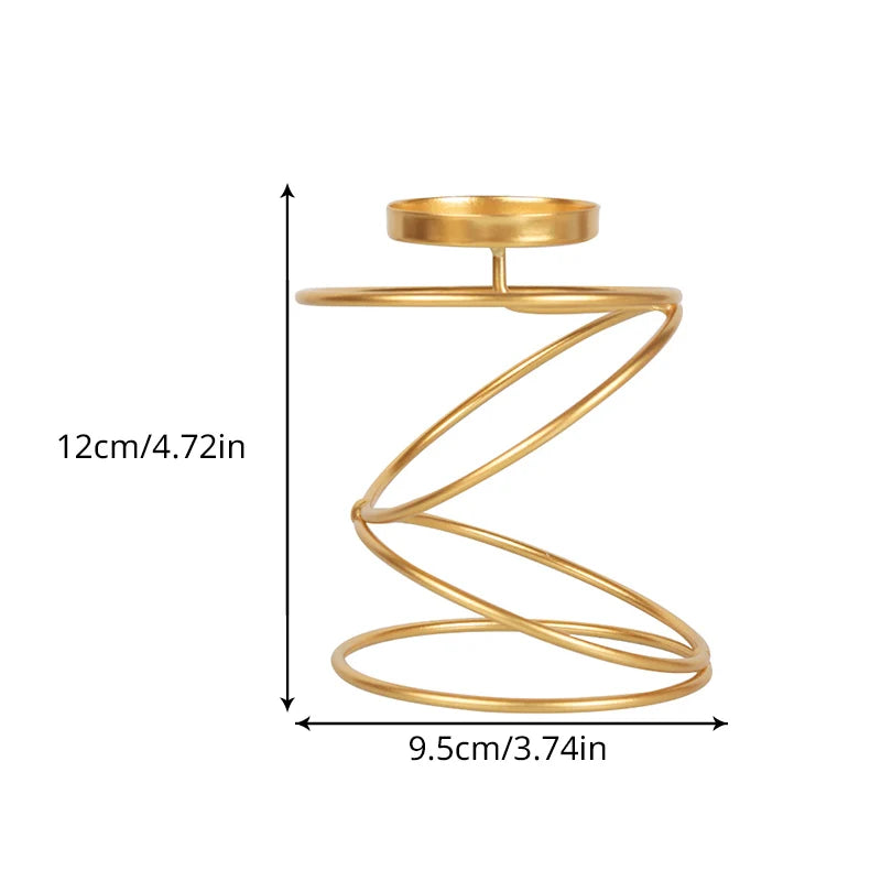 Ins Luxury Style Metal Candle Holders Simple Golden Wedding Decoration Bar Party Living Room Decor Home Decor Candlestick