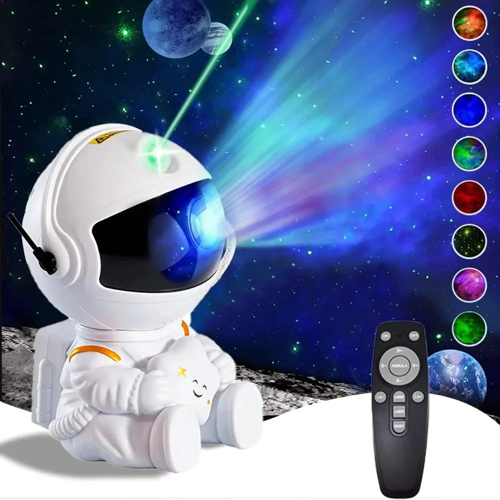 Star Projector Galaxy Night Light Astronaut Space Projector Starry Nebula Ceiling Lamp for Halloween Christmas Birthday Gift